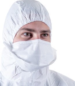 Ansell MEA210-1 Cleanroom Procedure Mask BioClean Not Rated Earloops One Size Fits Most