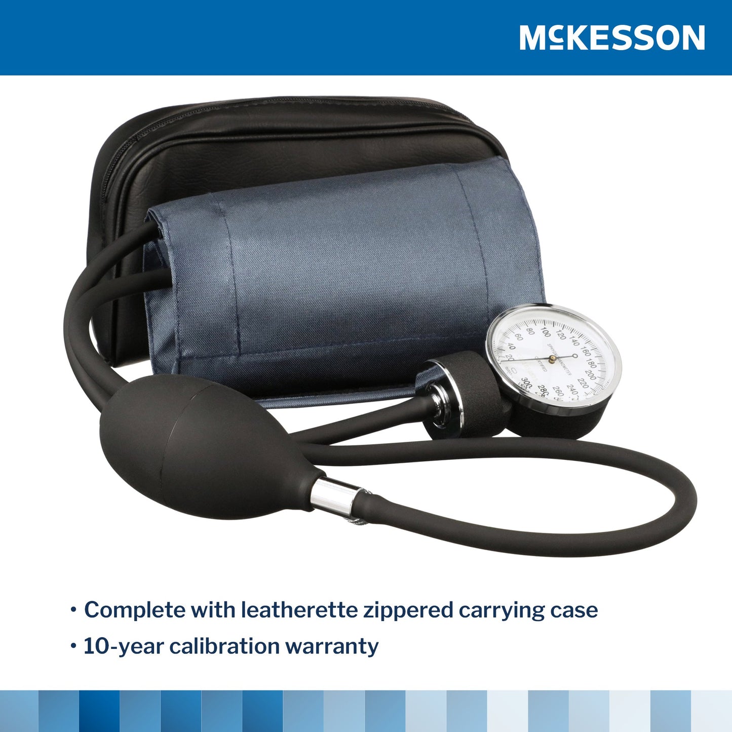 McKesson Aneroid Sphygmomanometer with Cuff, 2-Tube, Pocket-Size, Medium Cuff