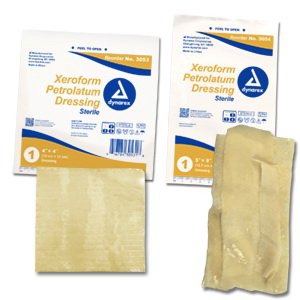 Dynarex 3053 Xeroform Impregnated Dressing, 4 x 4 Inch