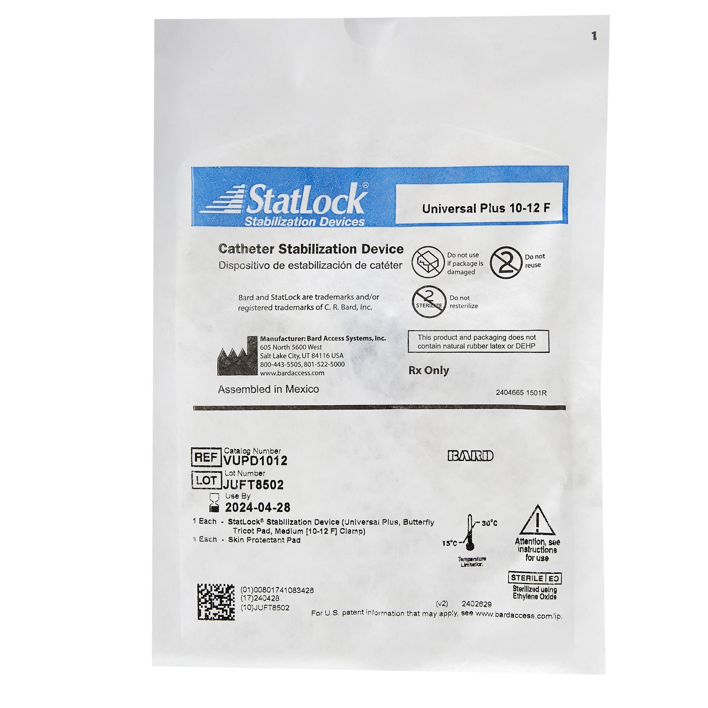 Statlock® Universal Plus Drainage Catheter Stabilization Device