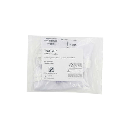 Urinary Leg Bag TruCath™ Premium Without Valve Sterile 1,000 mL Vinyl / Flocked