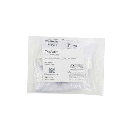 HR Healthcare HRLB1000 Urinary Leg Bag TruCath Premium Without Valve Sterile 1,000 mL