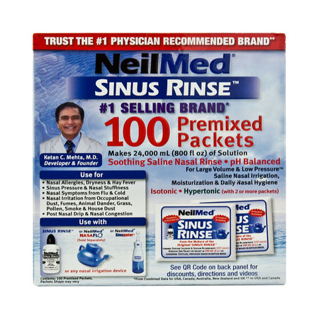 Neilmed Products 5928000200 Sinus Rinse Saline Nasal Refill Kit