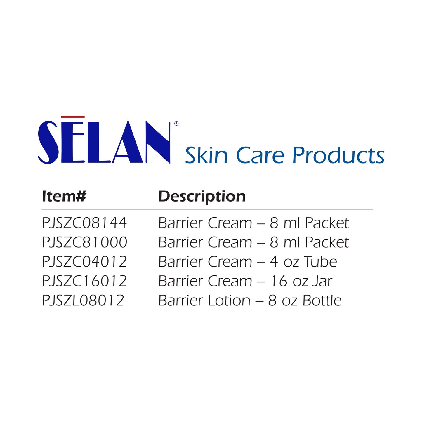 Selan+® Zinc Oxide Barrier Cream and Lotion
