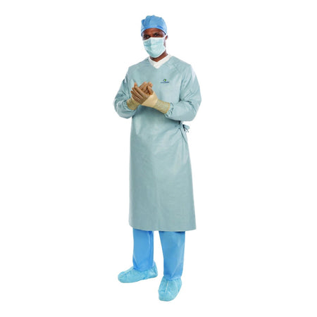 O&M Halyard Inc 44677 Aero Chrome Surgical Gown with Towel, Large / X-Long