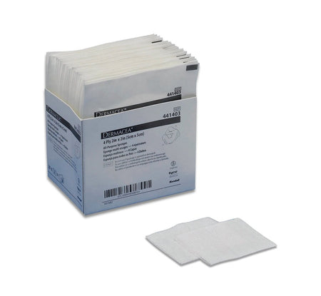 Cardinal 441403 Dermacea Sterile Nonwoven Sponge, 2 x 2 Inch, 4-Ply