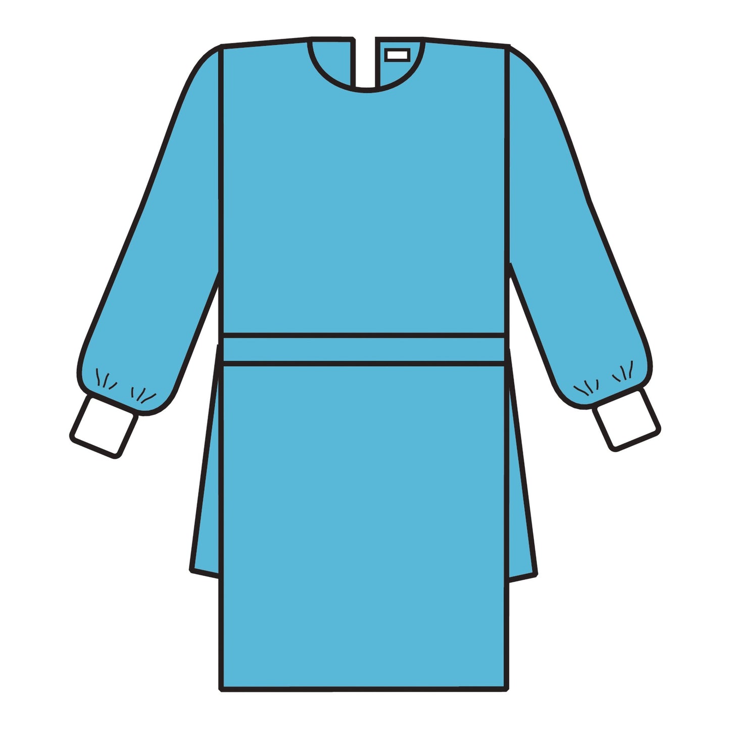 Halyard Protective Procedure Gown with Knit Cuffs