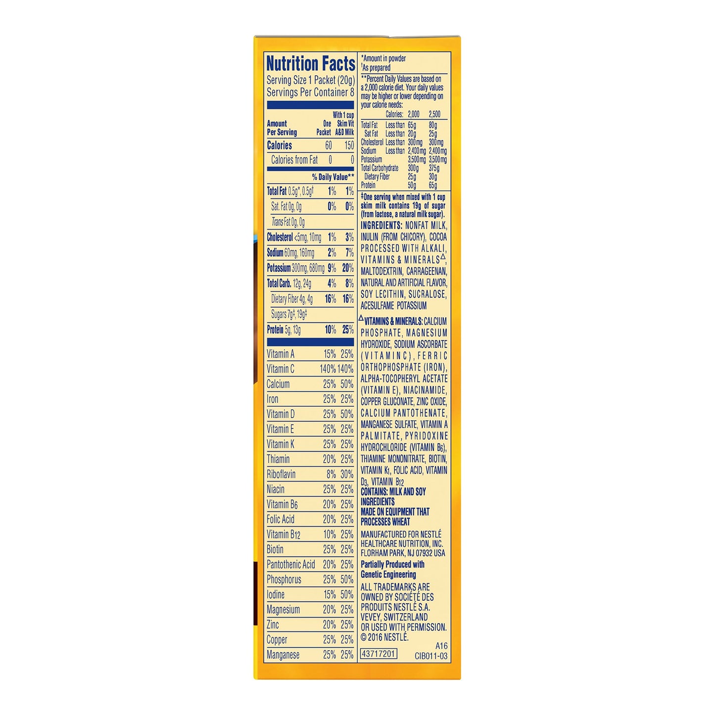 Carnation Breakfast Essentials® Light Start™ Chocolate Nutritional Drink