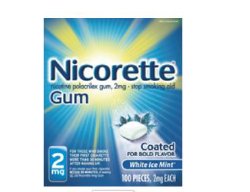 Glaxo Consumer Products 135047402 Nicorette Stop Smoking Aid Gum 2 mg White Ice Mint