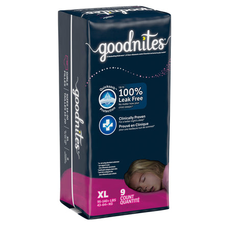 Kimberly-Clark 53382 Goodnites Girls Heavy Absorbency Nighttime Underwear, Extra Large