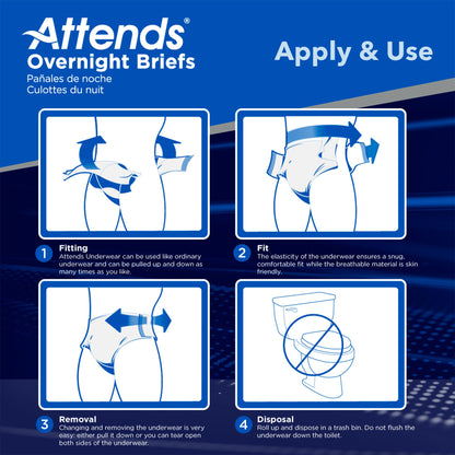 Attends® Briefs with Overnight Protection, X-Large