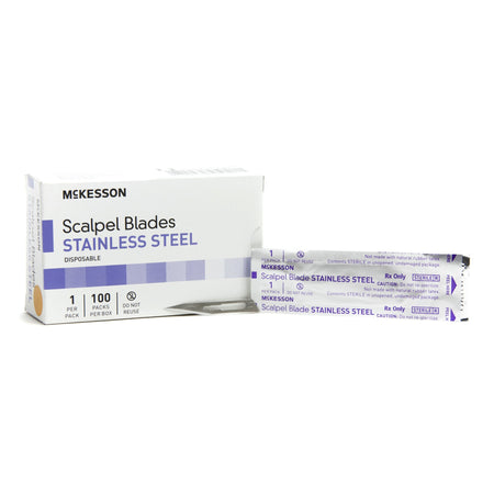 McKesson Stainless Steel Surgical Blade, Straight Tip
