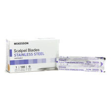 McKesson Stainless Steel Surgical Blade, Straight Tip
