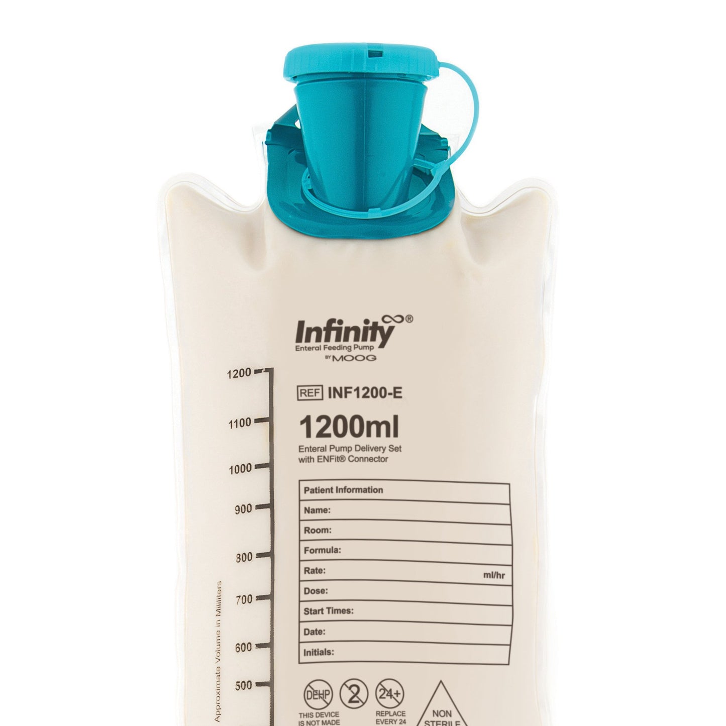 Enteral Feeding Pump Bag Set with ENFit® Connector Infinity® 1200 mL Silicone NonSterile ENFit® Connector