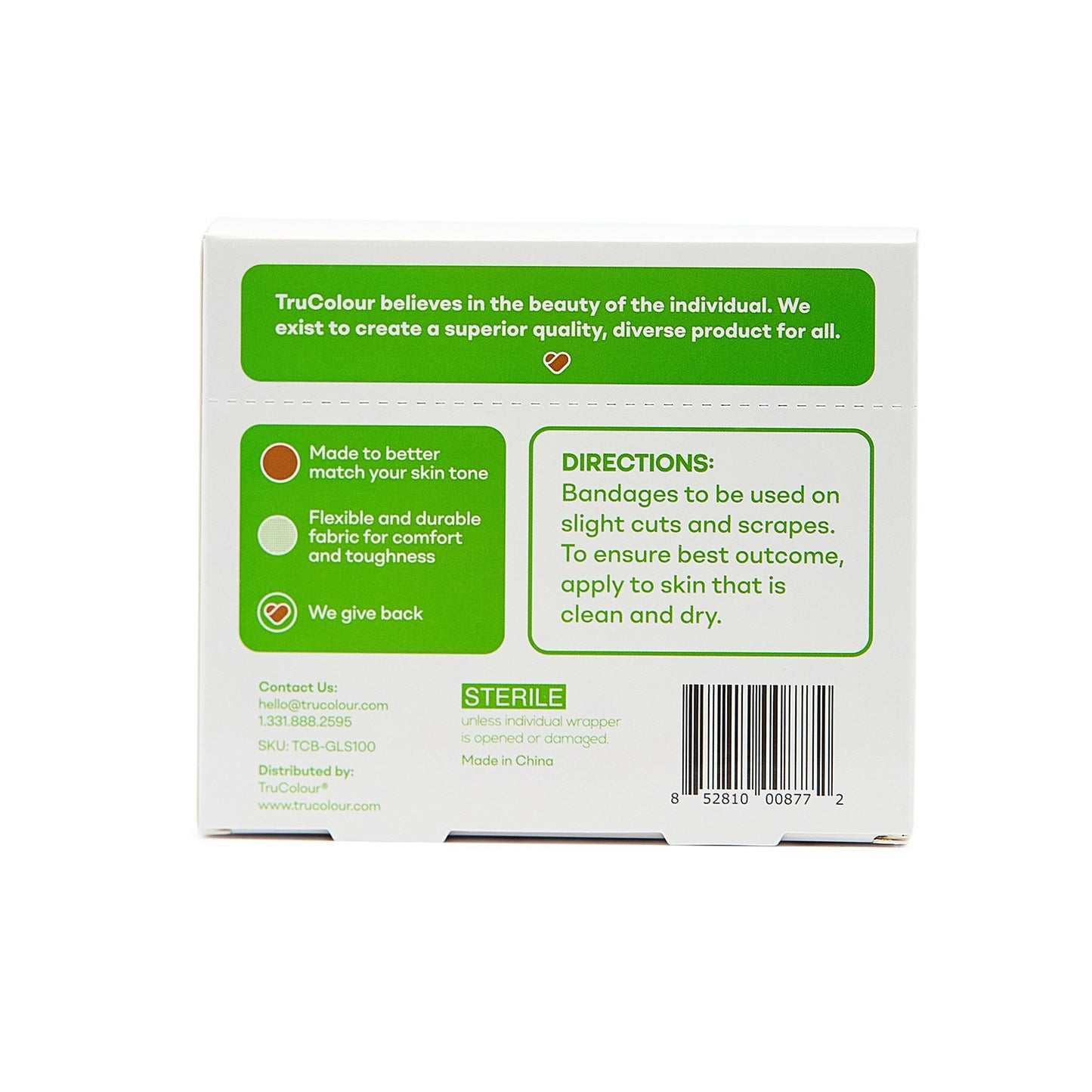 Tru-Colour Skin Tone Shade Fabric Bandage Adhesive Strips – Olive, 1 x 3 Inch