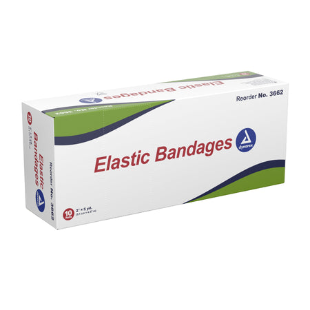 Dynarex 3662 Clip Detached Closure Elastic Bandage, 2 Inch x 4-1/2 Yard