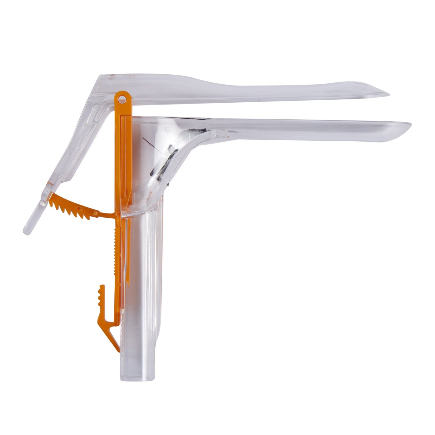 Vaginal Speculum ER-SPEC® Pederson NonSterile Office Grade Acrylic Medium Double Blade Duckbill Disposable Built-In Light Source