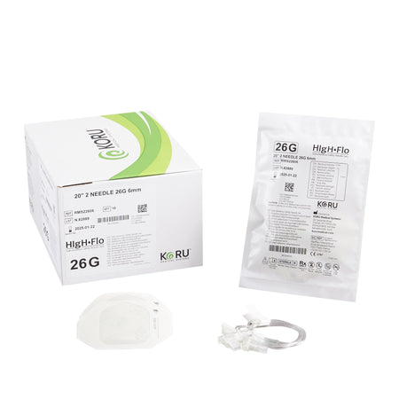 Sub-Q Infusion Set HIgH-Flo™2 2 X 26 Gauge 6 mm 20 Inch Tubing Without Port