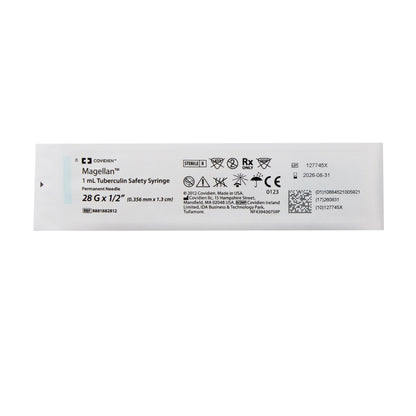 Magellan™ Tuberculin Syringe with Needle, 28 Gauge, 1/2 Inch Needle Length