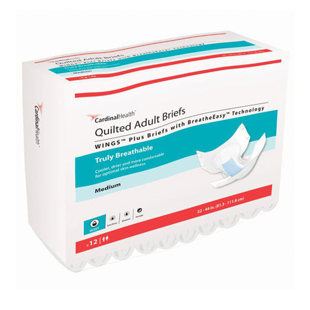 Cardinal 66133 Wings Quilted Plus with BreatheEasy Technology Incontinence Brief