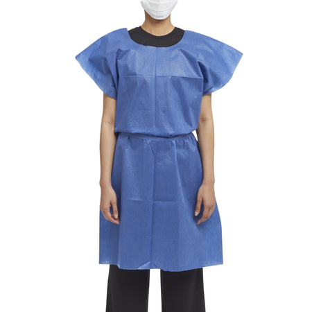 Graham Medical Products 70234N Exam Gown, Medium/Large, Blue