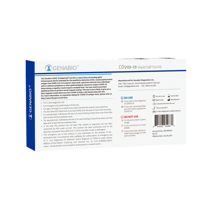 Genabio® COVID-19 at Home Rapid Self-Test Kit, 14 Tests per Pack