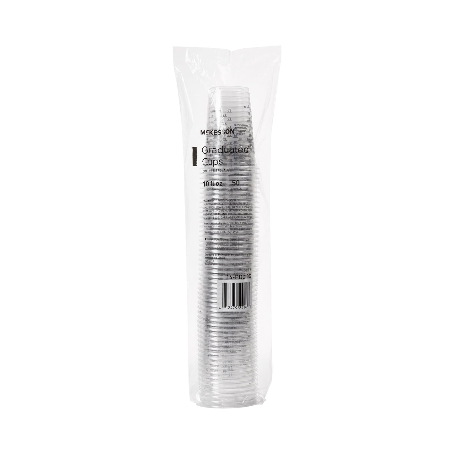 McKesson Graduated Drinking Cup, 10 oz., Clear