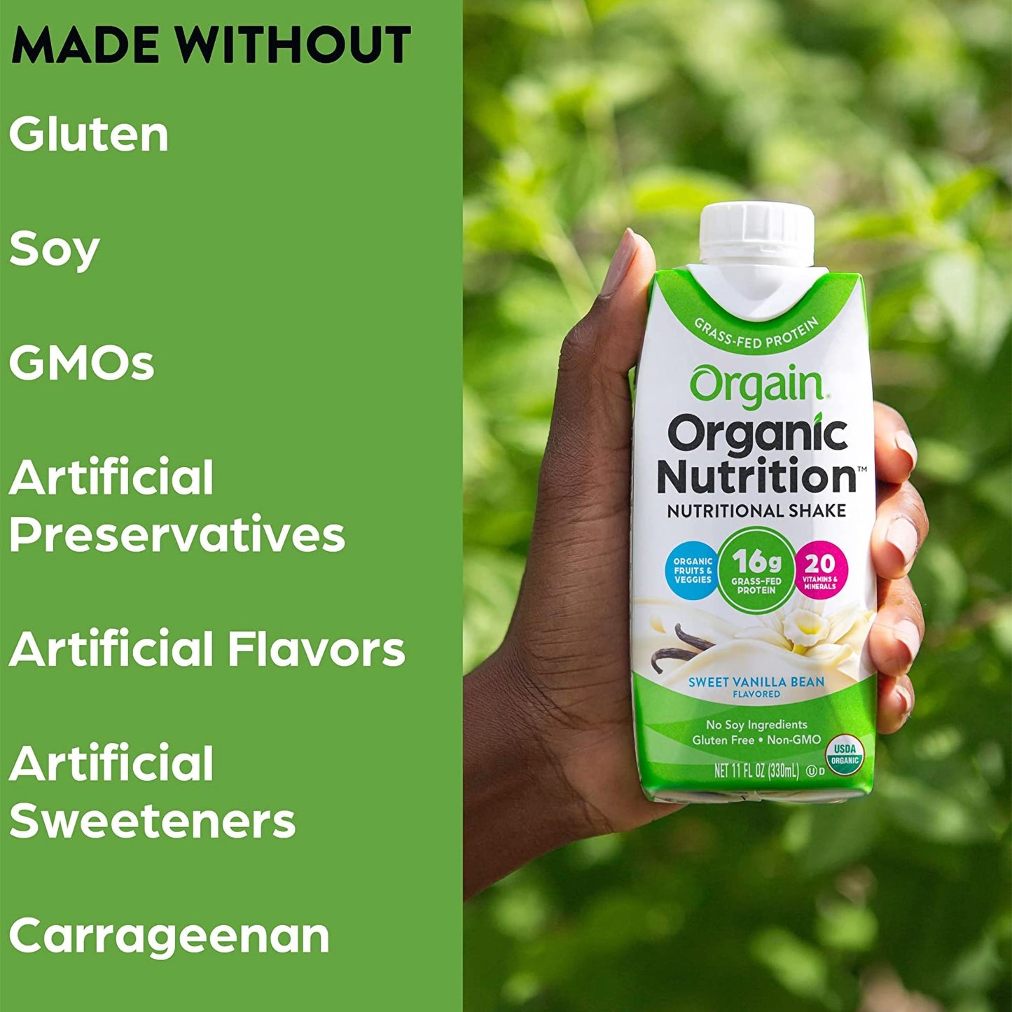 Orgain® Organic Nutrition™ Vanilla Nutritional Shake, 11-ounce carton