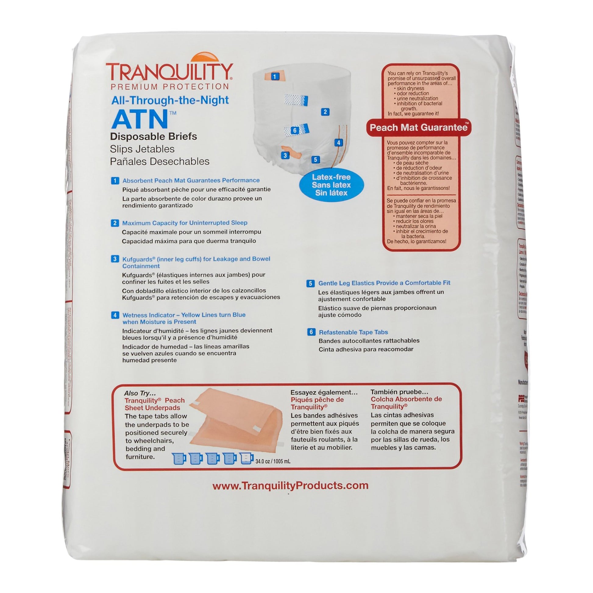 Tranquility ATN Heavy Protection Incontinence Brief, Extra Large by Principle Business Enterprises product image - view 5