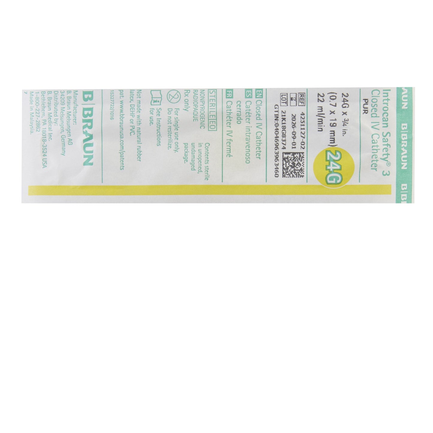Introcan Safety® 3 Closed IV Catheter
