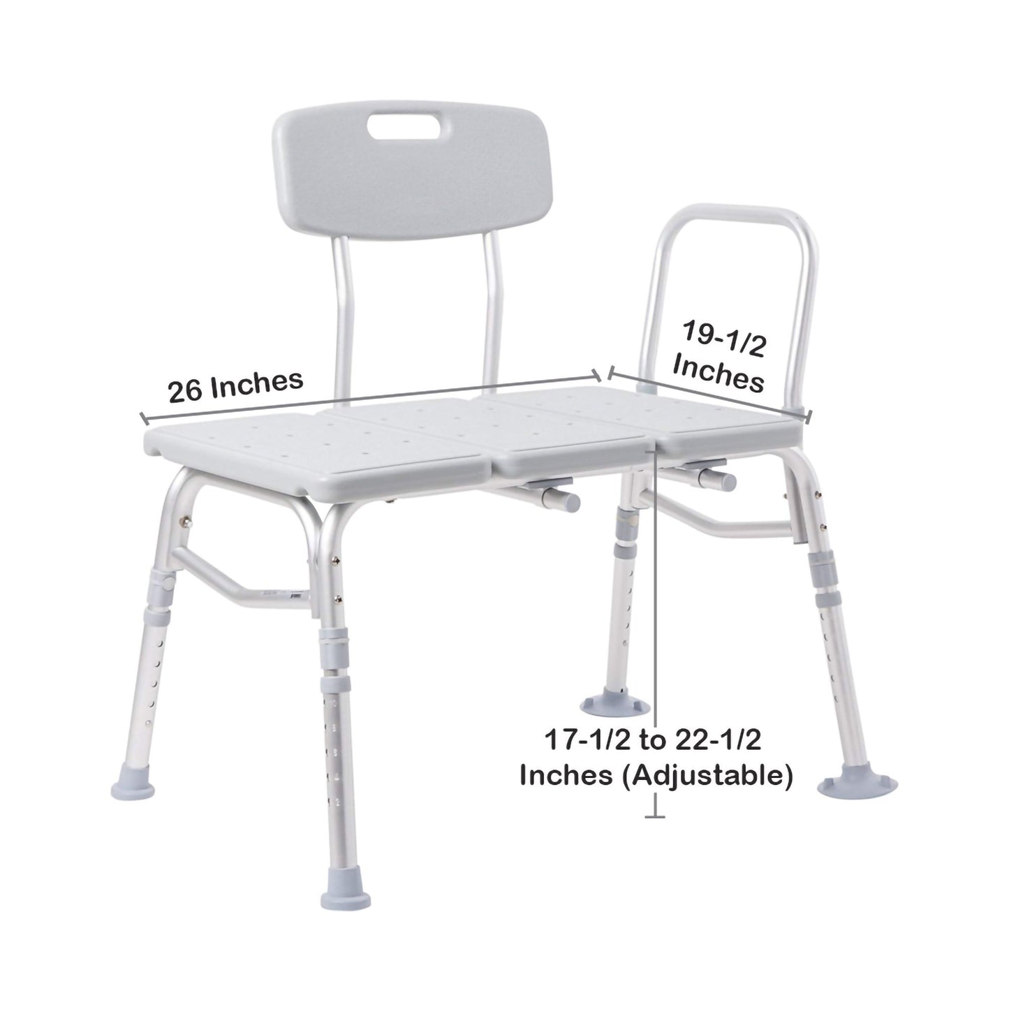 McKesson Aluminum Transfer Bench with Reversible Back