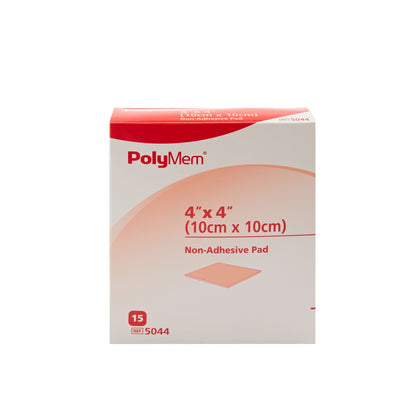 PolyMem Foam Dressing Nonadhesive Without Border, 4 x 4 Inch