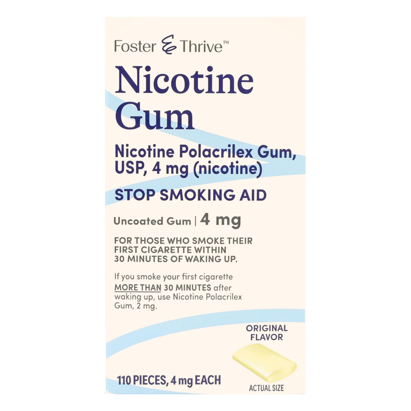 Foster & Thrive™ Nicotine Polacrilex 4 mg (Nicotine) Gum, Original Flavor