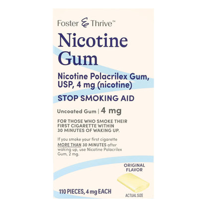 Foster & Thrive™ Nicotine Polacrilex 4 mg (Nicotine) Gum, Original Flavor