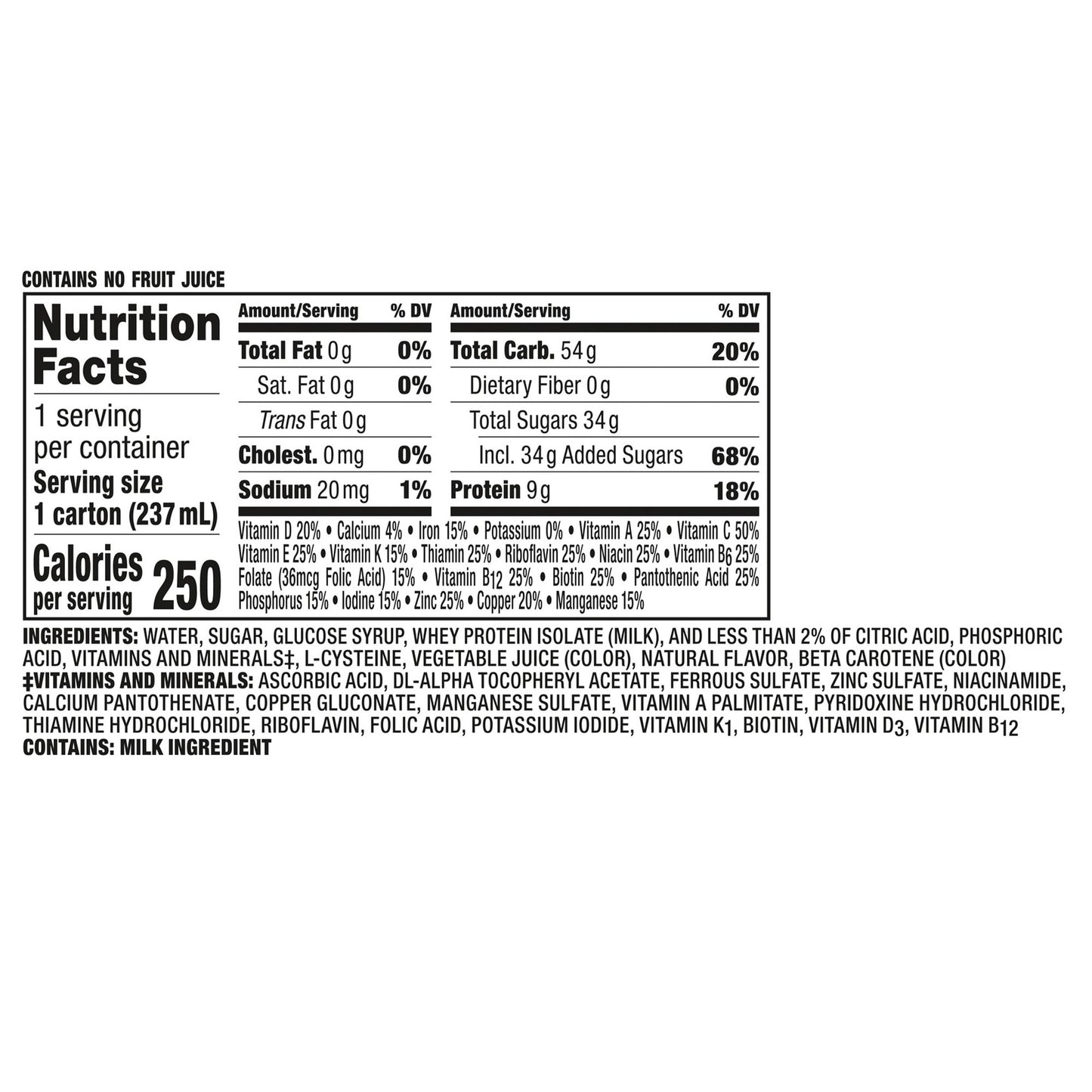 Boost Breeze® Orange Nutritional Drink, 8-ounce carton