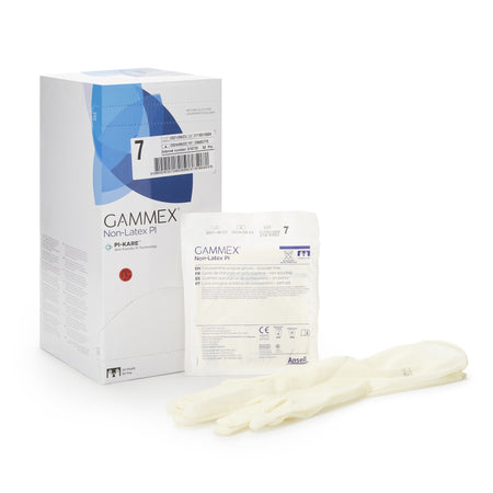 Ansell 20685770 Gammex Non-Latex PI Polyisoprene Surgical Glove, Size 7, White
