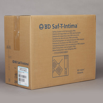BD 383322 Saf-T-Intima™ 383322 Closed IV Catheter 22 Gauge 3/4 Inch Vialon Winged Hub Blood Control