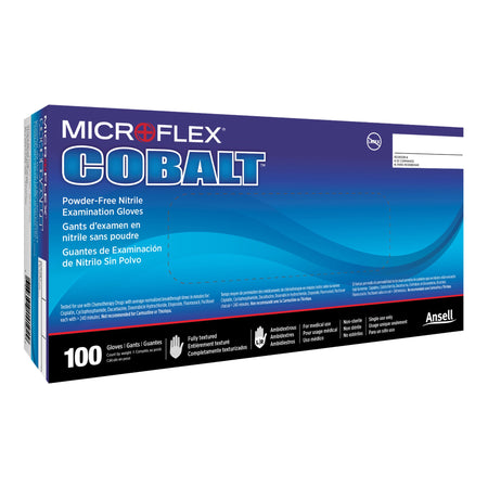Microflex N192 Cobalt Nitrile Exam Glove, Medium, Blue