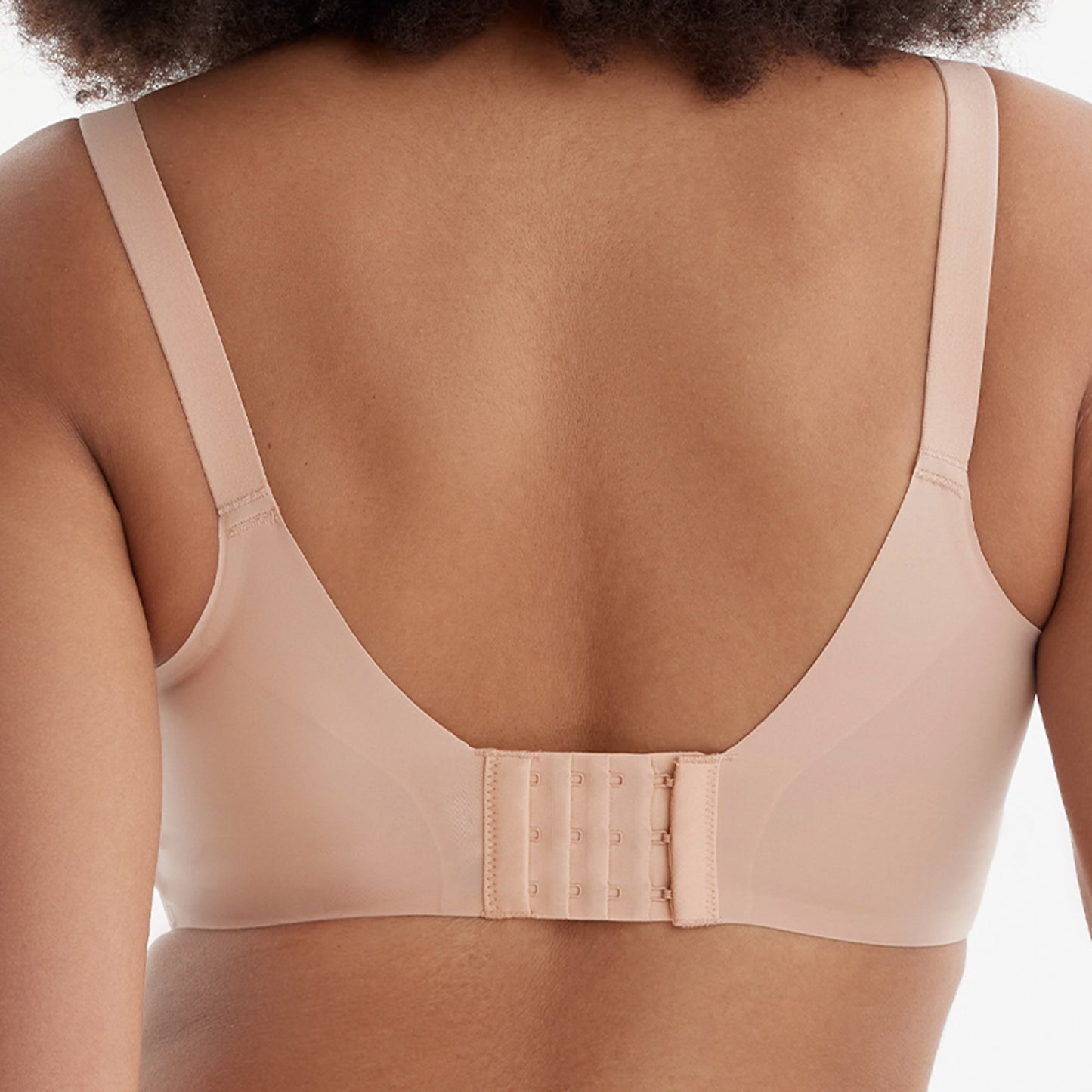 Nursing Bra Momcozy 34 to 36 Inch Chest Medium Beige Back Hook and Eye Closure