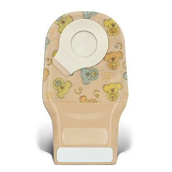 ConvaTec 411638 Little Ones Two-Piece Teddy Bear Design Ostomy Pouch, 8 Inch Length
