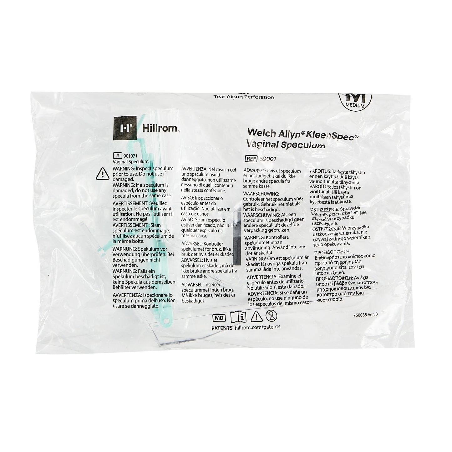 KleenSpec® 590 Series Premium Vaginal Speculum, Medium