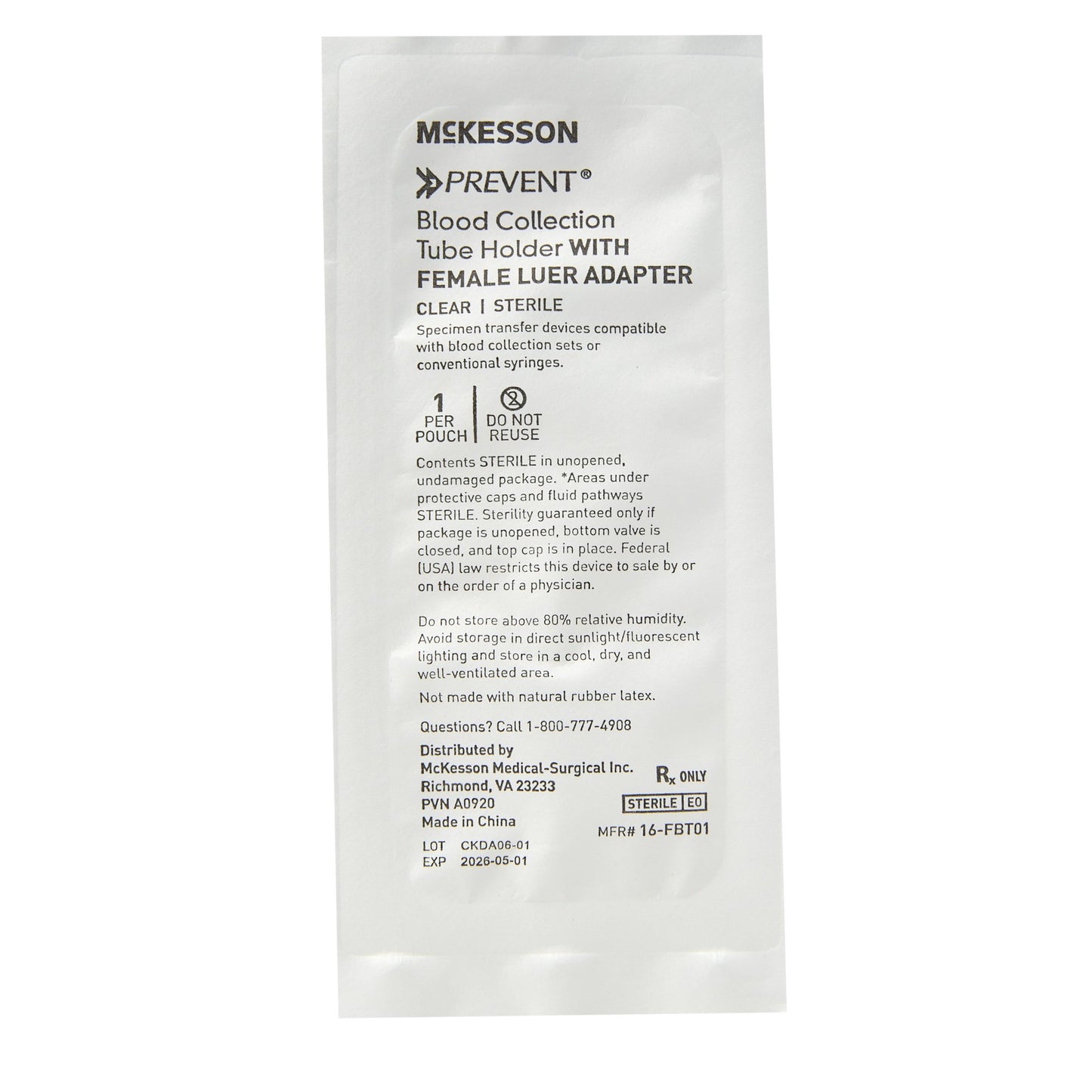 McKesson Blood Transfer Device with Female Luer Adapter