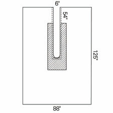 Surgical Drape Large Ortho U-Drape 88 W X 125 L Inch Sterile