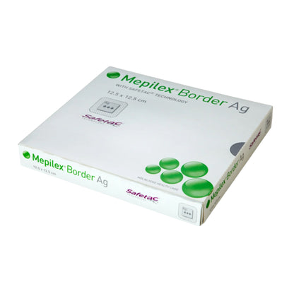 Mepilex® Border Ag Foam Dressing with Silver, 4 x 10 Inch