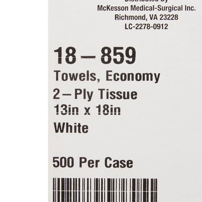 McKesson Economy Nonsterile White Procedure Towel, 13 x 18 Inch