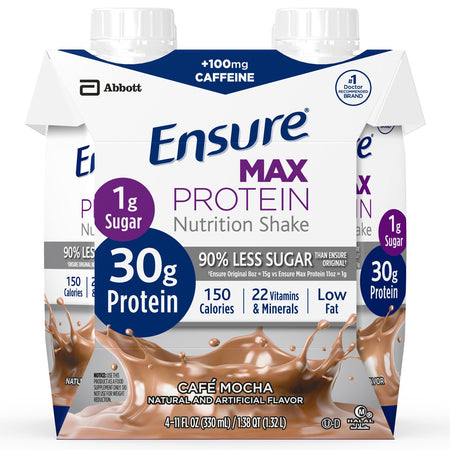 Abbott Nutrition 1102611 Ensure Max Cafe Mocha Protein Nutrition Shake, 11-ounce carton