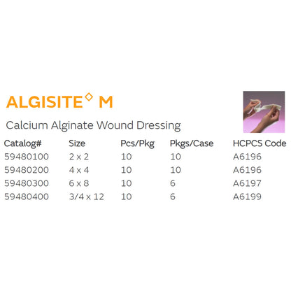 Smith & Nephew Alginate Dressing AlgiSite M Calcium Alginate 4 X 4 Inch Square