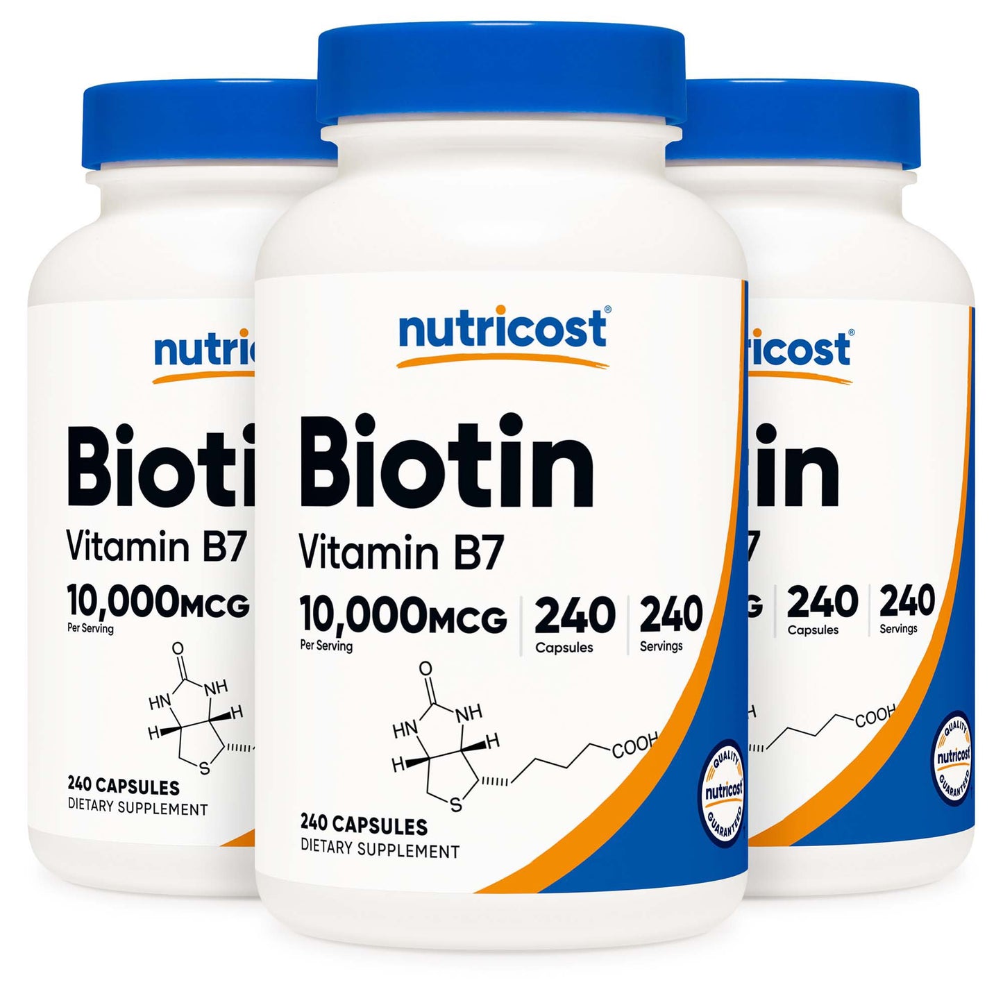 Dietary Supplement nutricost® Biotin 10 mg Strength Capsule 240 Per Bottle