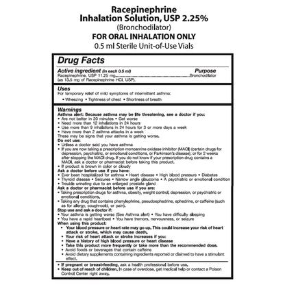 Nephron Inhalation Solution, 0.5 mL Vial