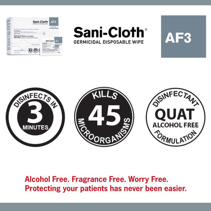 Sani-Cloth® AF3 Germicidal Large Disinfectant Wipes, Individual Packet, 50 ct.